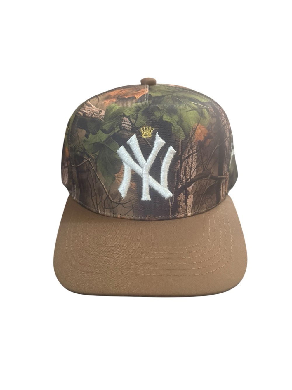 Easy LA Limited Production New York Yankees Camo Brown Brim Snapback Hat - Picture 2 of 7